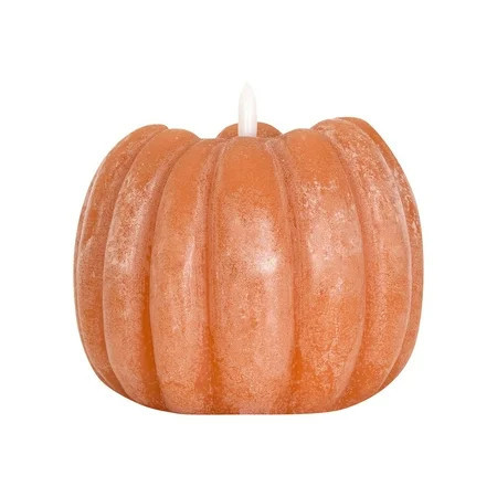 Halloween Decorations for Home - Fall Decor Pumpkin - Flickering Flameless Wax Pumpkin LED Candle with Timer Remote - Light Up Pumpkin Candle for Table - Thanksgiving Centerpiece for Fall Decorations | Walmart (US)