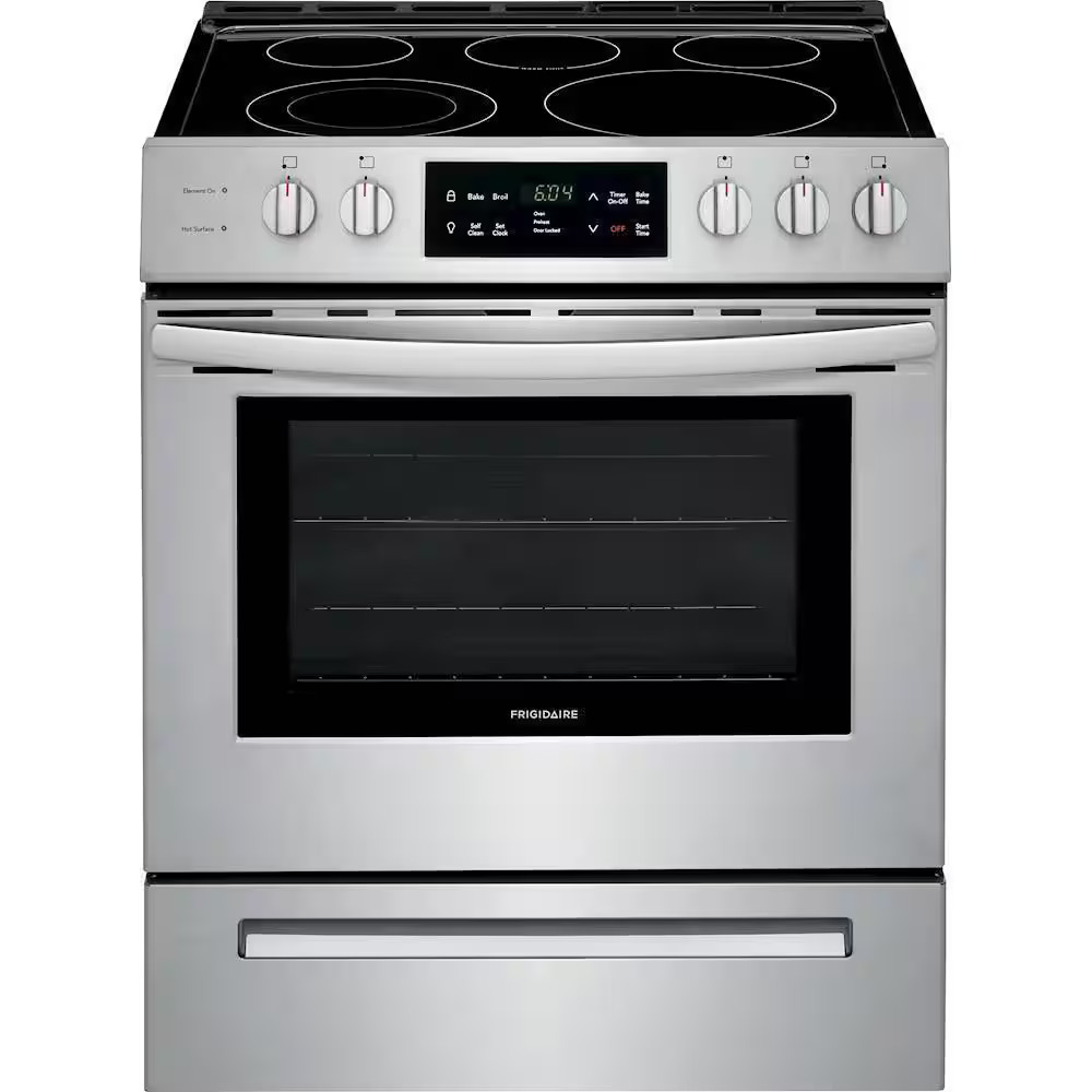 Frigidaire 5.0 Cu. Ft. Self-Cleaning Freestanding Electric Range Stainless Steel FFEH3054US - Bes... | Best Buy U.S.