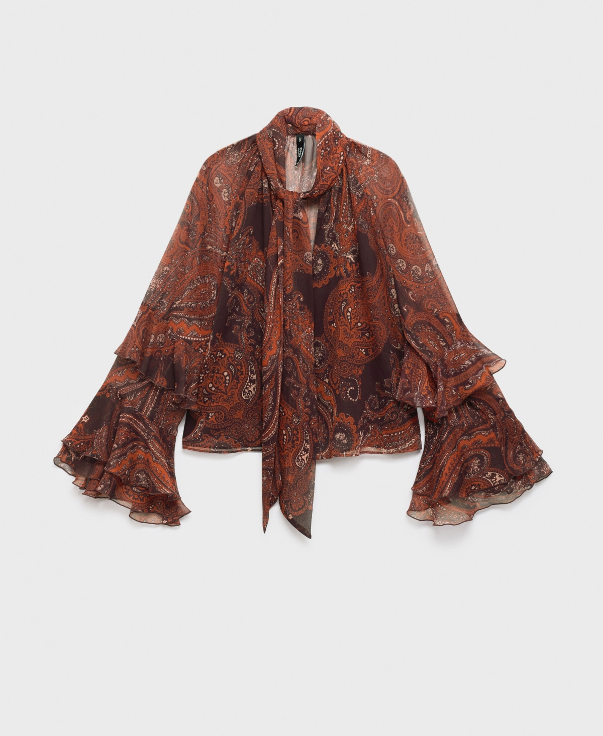 Mango Women's Paisley Print Blouse - Russet | Macy's