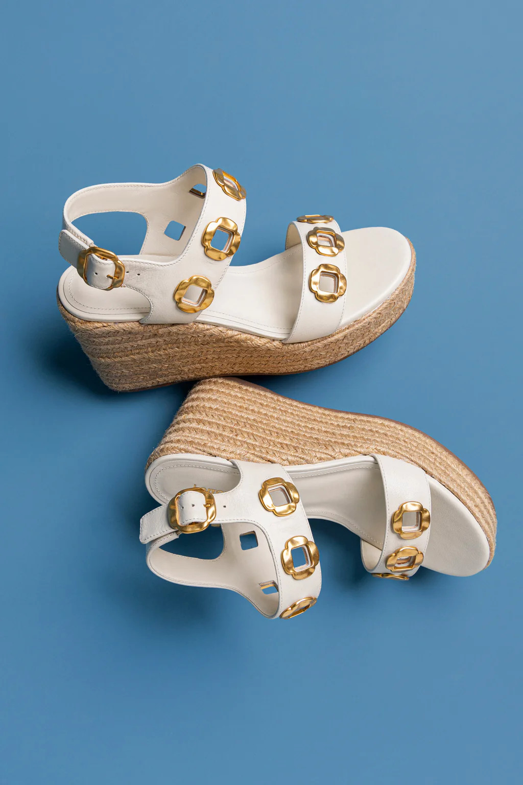 Milan Espadrille In Ivory Leather | Larroude