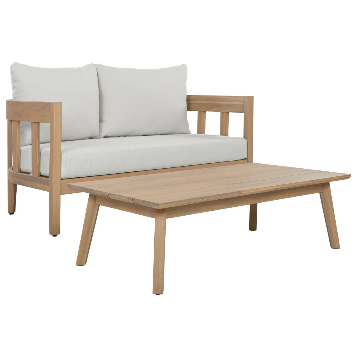 Dasmon Patio Bench + Table | Wayfair North America