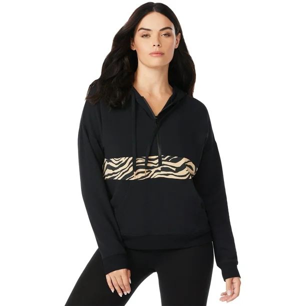 Sofia Intimates by Sofia Vergara Women's and Women's Plus Size Knit Half-Zip Hoodie | Walmart (US)