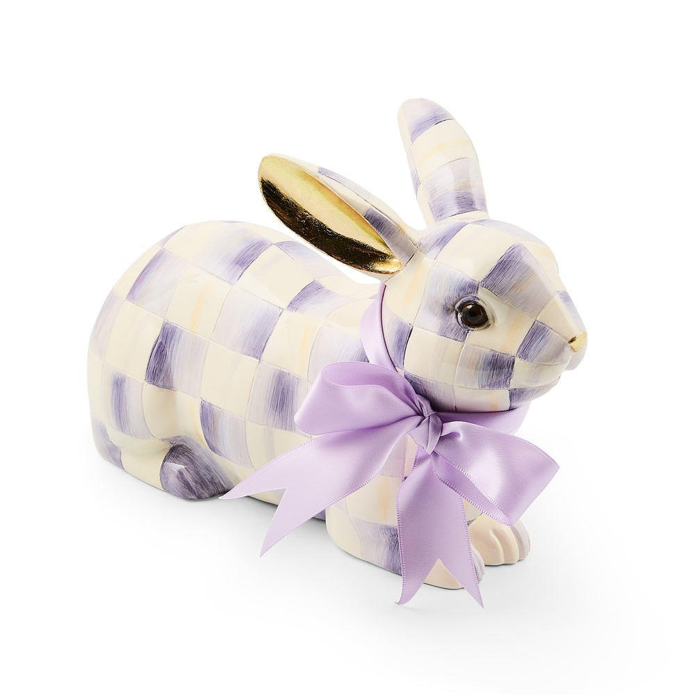 Violet Check Resting Bunny | MacKenzie-Childs
