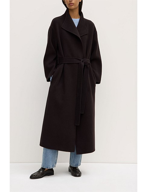Kinsley Wool Coat Ganache | David Jones (Australia & New Zealand)