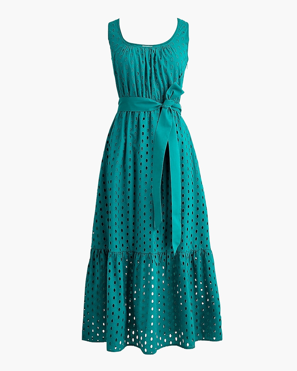 Eyelet belted midi dress | J.Crew Factory