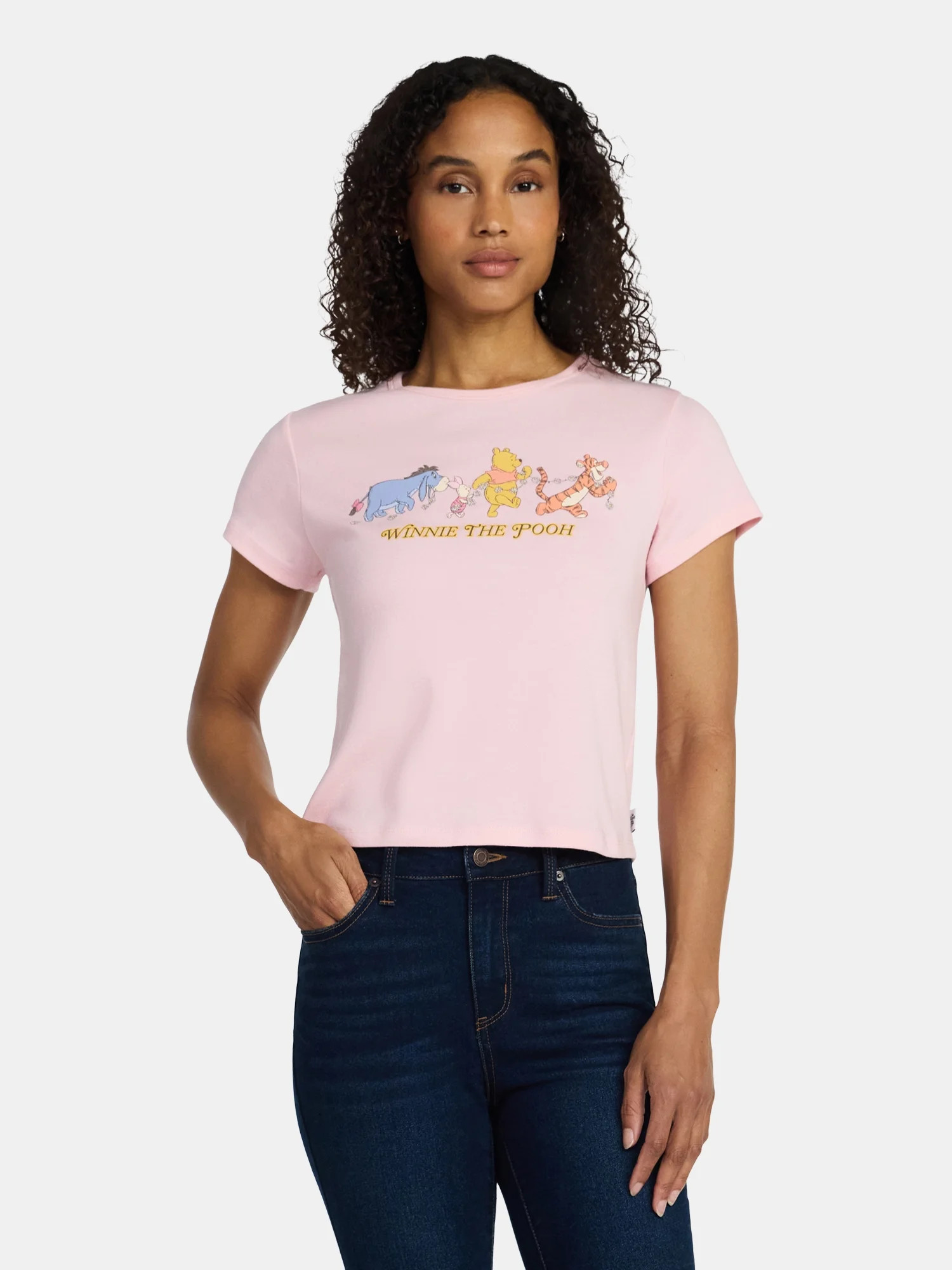 Disney Winnie the Pooh and Friends Women's Graphic Baby Tee, Sizes XXS-XXL | Walmart (US)