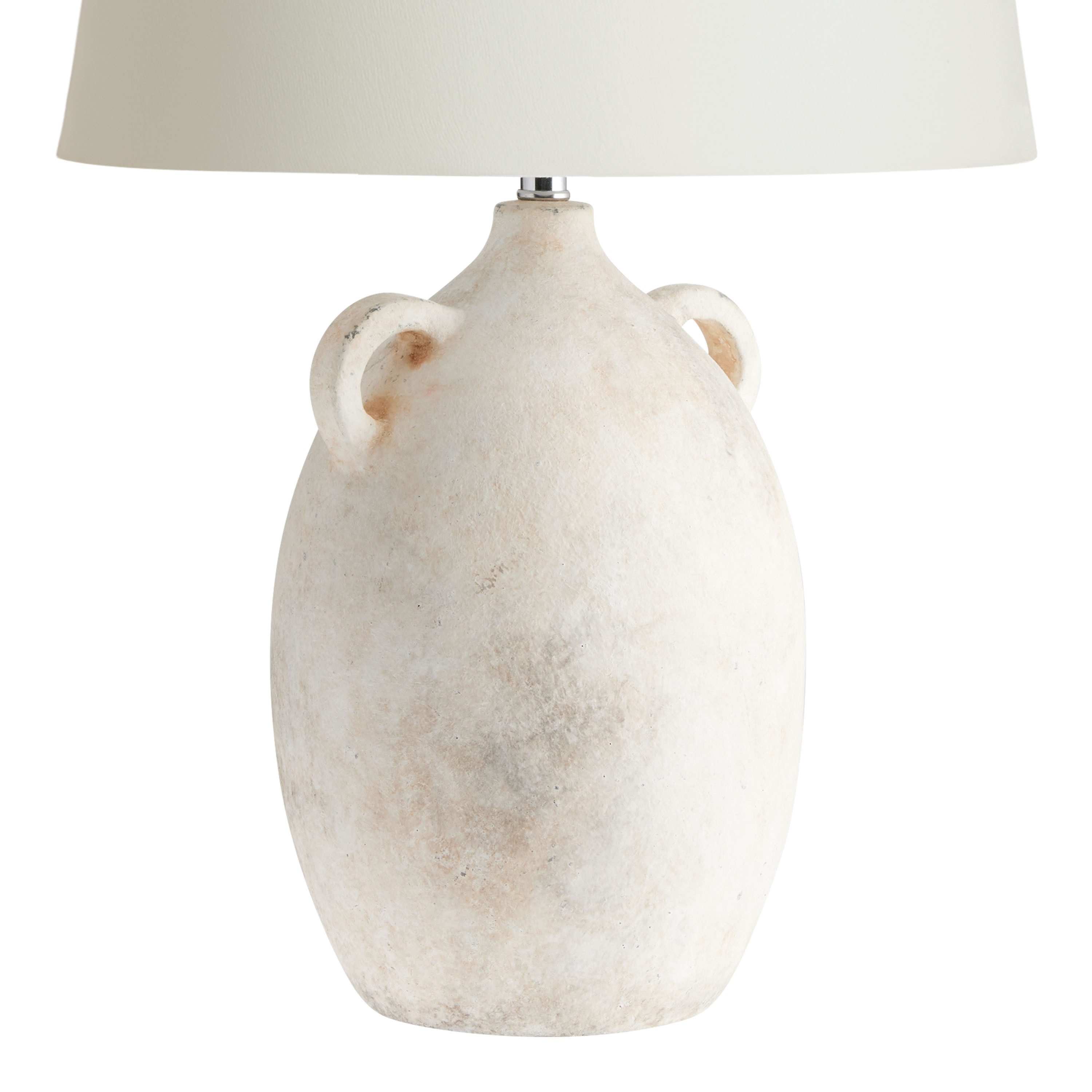 Selma Antique White Terracotta Jug Table Lamp Base | World Market