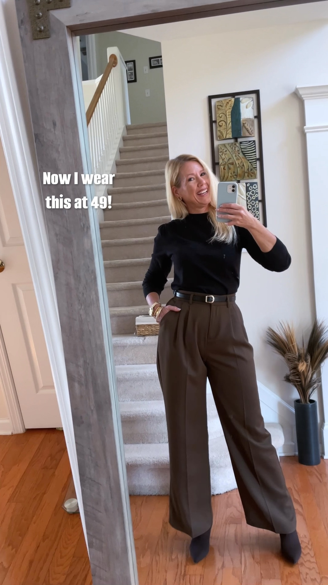 …AND THE REASON IS….

ME! 🤩

FYI: I’m 5’7”/141 lbs. I got these Amazon pants in size Medium Long (29.7” inseam) and they fit great! These pants come in short, regular and long- which I love! I have to admit: when I received these I instantly disliked the polyester feel and thought I will send them back, BUT once I put them on, they looked SO GOOD that I changed totally my mind. The fit is amazing and despite the polyester feel, they do look expensive!!! 

Booties are by Cosy Island! 

#LTKOver40 #LTKootd #LTKgrwm