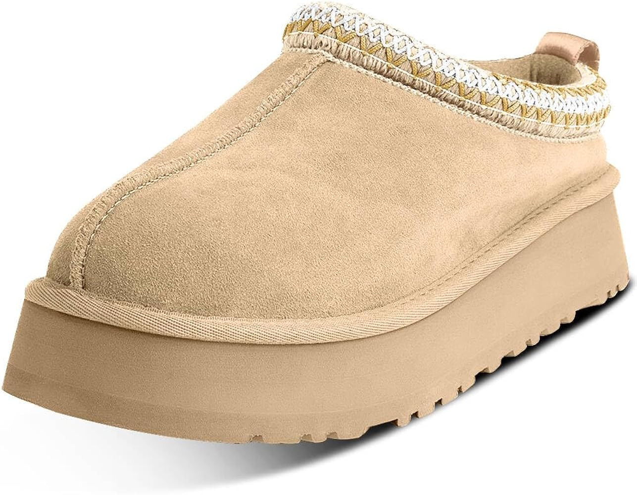 LANSGELING Platform Slippers Mini Boots for Women Fleece Lined Boots Platform Boots Anti-Slip Sno... | Amazon (US)