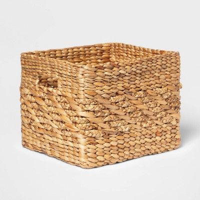 Double Woven Water Hyacinth Milk Crate - Threshold™ | Target