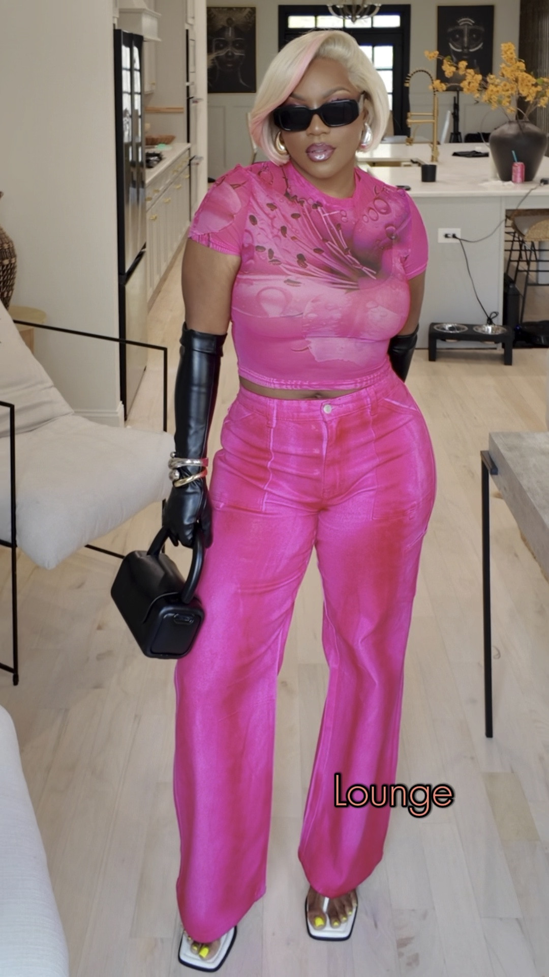 All pink solo date outfit