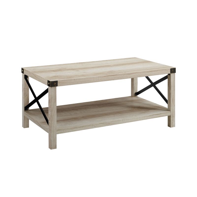 Sophie Rustic Farmhouse X Frame Coffee Table - Saracina Home | Target