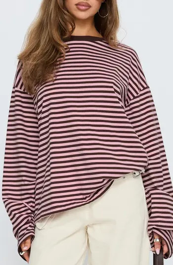 Settle Down Stripe Oversize T-Shirt | Nordstrom