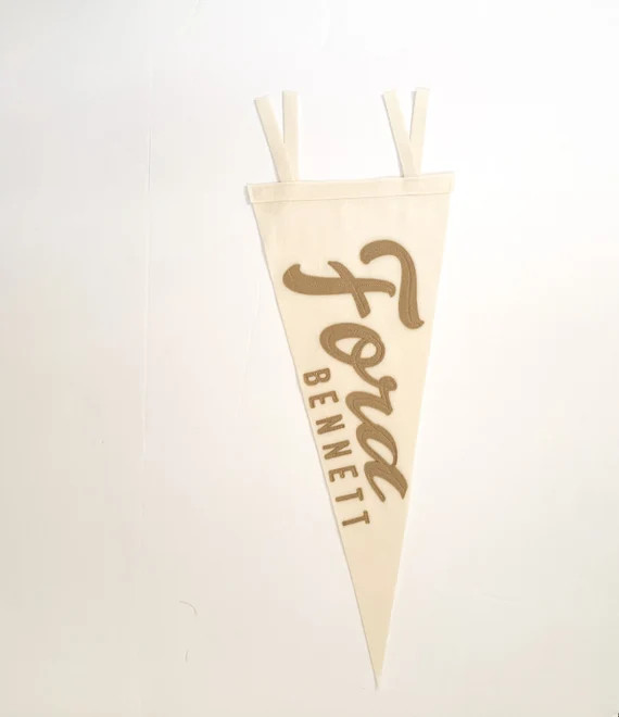 Custom Name Felt Pennant Flag // You Pick Name and Colors | Etsy | Etsy (US)