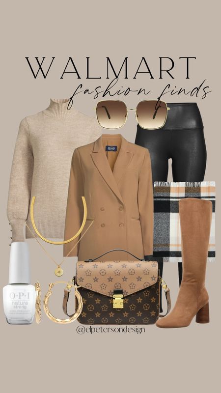 @walmartfashion
#WalmartPartner #WalmartFashion 
#walmartfinds #ootd #GRWM  #wiw #womensfashion #fallfashion 
Watch
Sunglasses 
Blazer
Leggings
Earrings 
Crossbody Handbag 
Fashion 
High boots
Sweater#LTKunder100 #LTKunder50

#LTKstyletip #LTKfindsunder50 #LTKfindsunder100