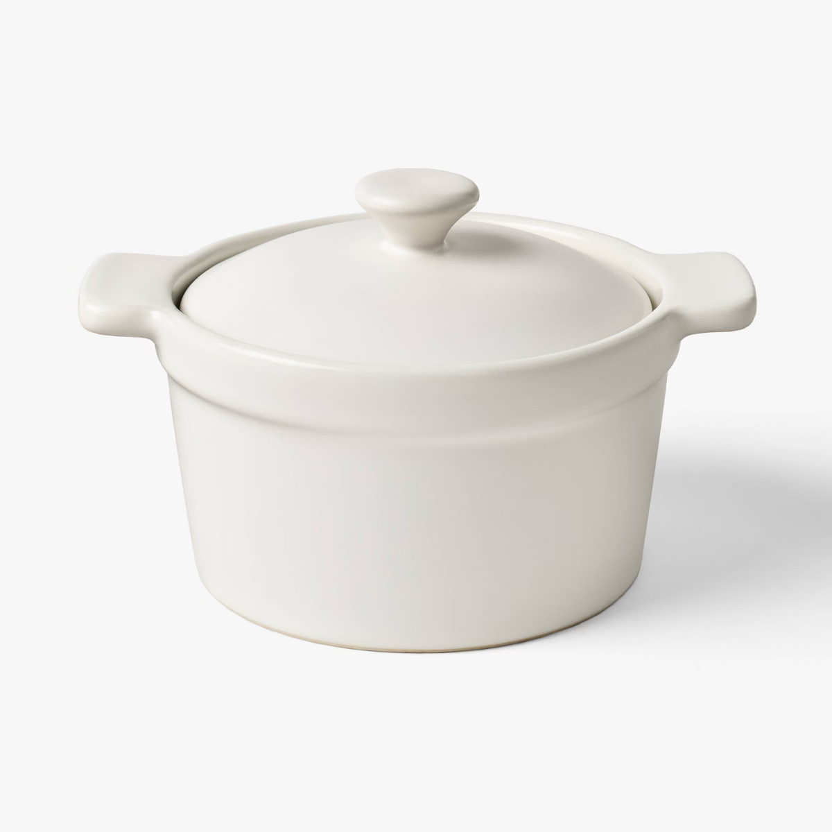 9.46oz Round Stoneware Mini Dutch Oven Cream - Figmint™ | Target