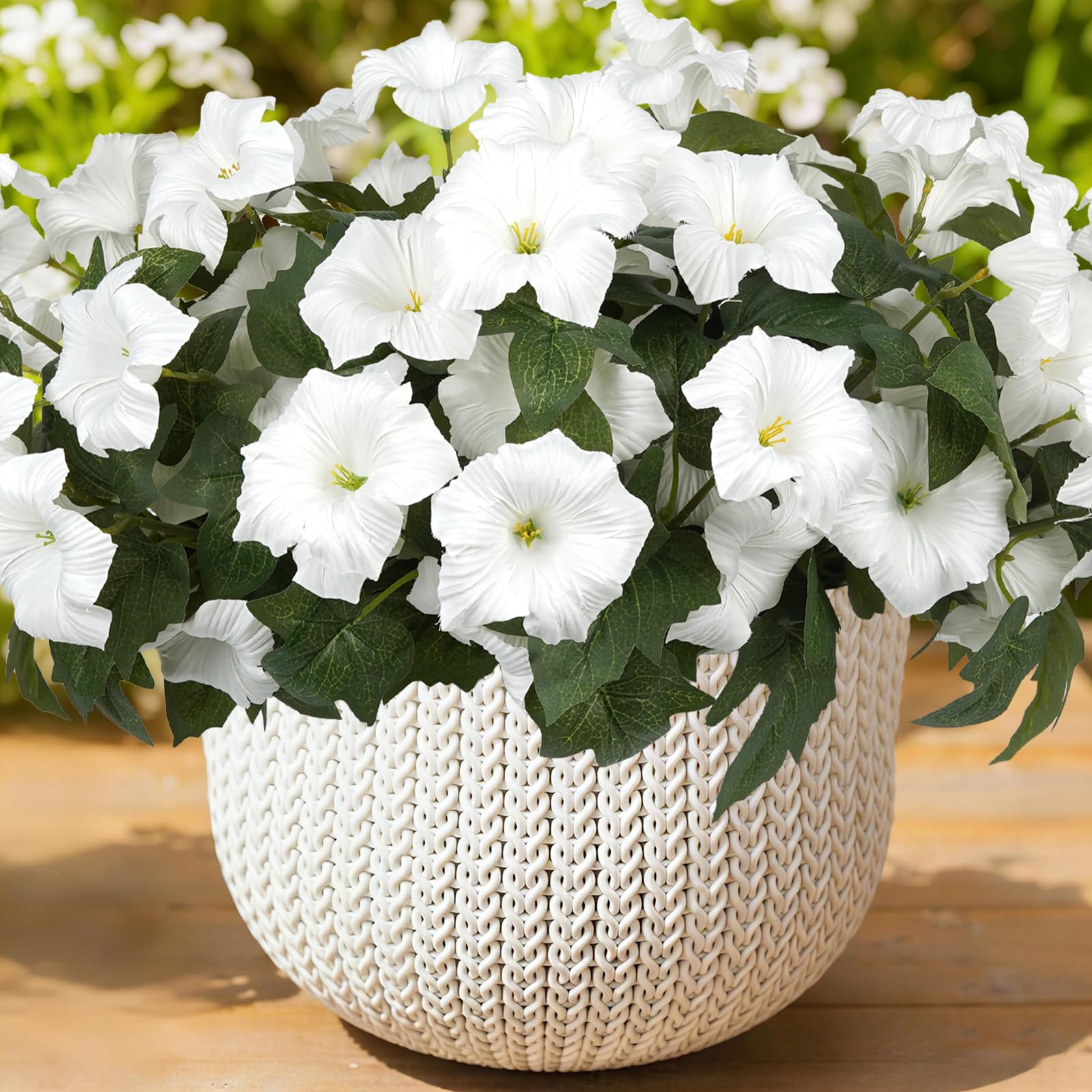Artificial Flowers for Outdoors, Faux Petunias Spring Summer Decoration, Fake Flowers Plants UV R... | Amazon (US)