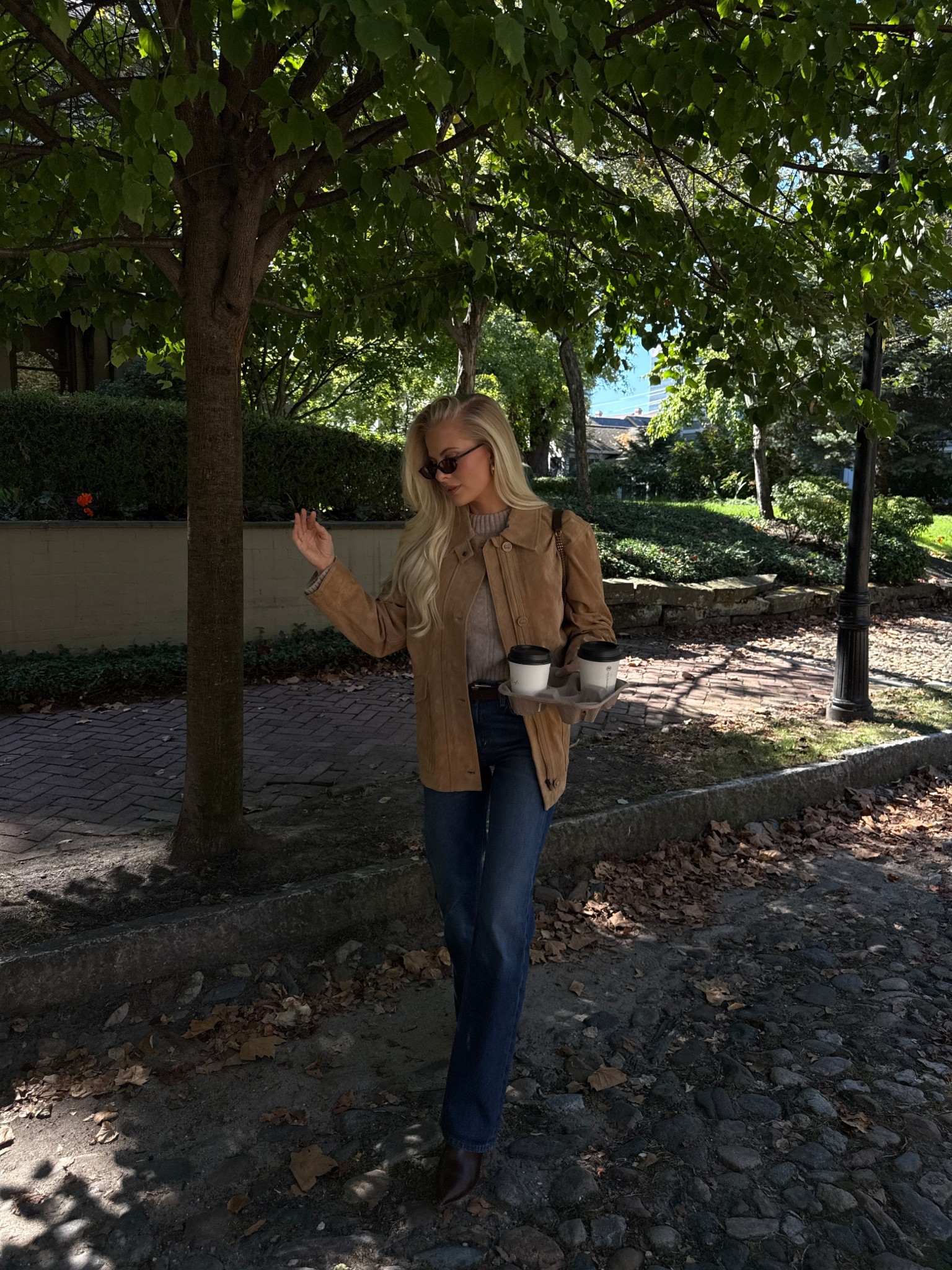 Wearing a small in my suede jacket (linking similars), medium in sweater (linking similar), 26 in jeans (limited sizes left in the shade I’m wearing, linked same style in other washes), linking similar boots. Bag is older - exact color is no longer available.

Code KATHLEEN15 for my belt at Aureum
#kathleenpost

Fall outfit, fall fashion, suede, brown, fall sweater, fall boots, boot cut jeans, thanksgiving outfit 

#LTKStyleTip #LTKSeasonal #LTKShoeCrush