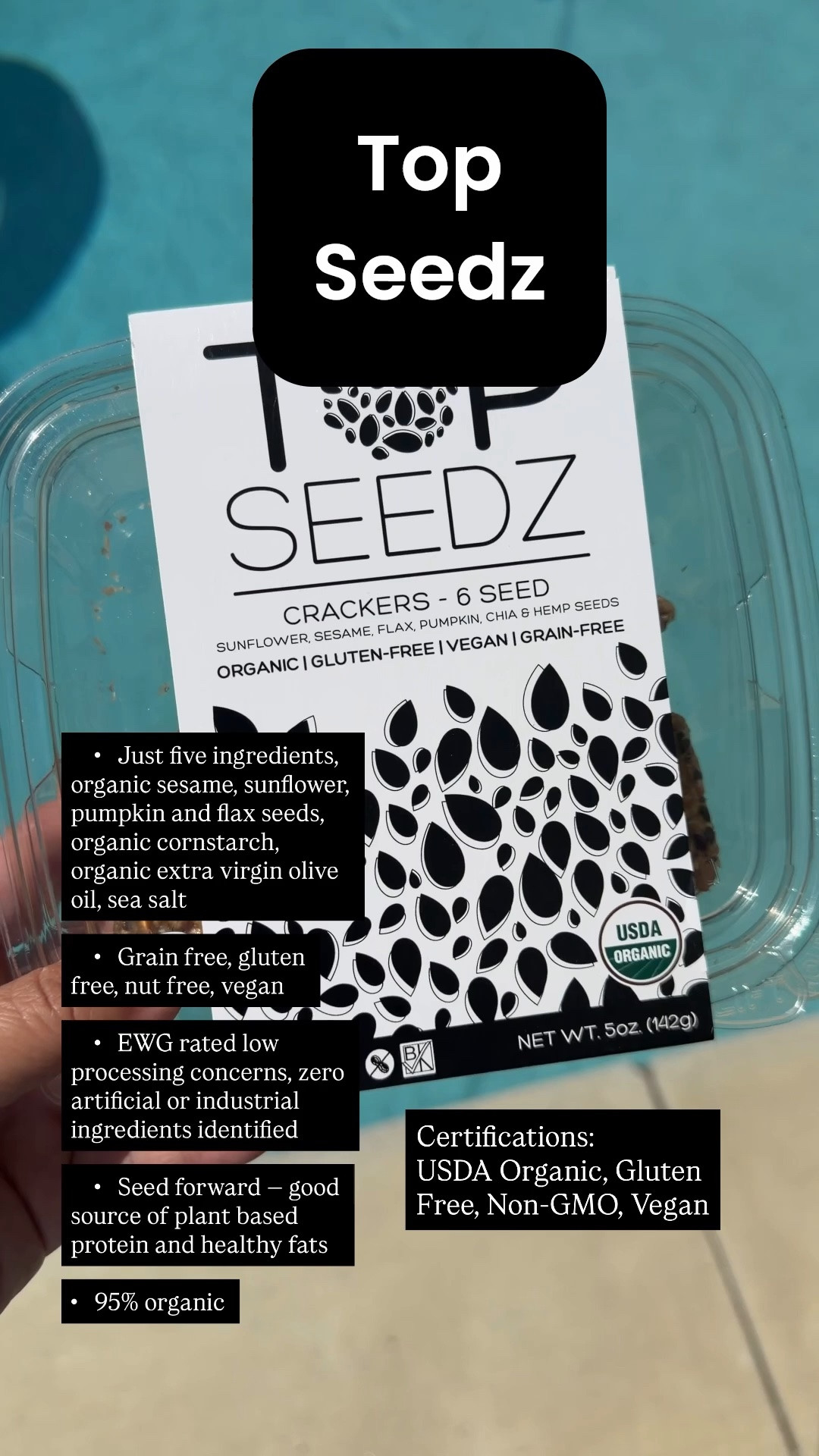 These are so good! My container is almost empty!

Organic seeds, olive oil and sea salt. That is it. The cracker world needed this. 🌱

And you don't have to get them at Erewhon like I did.

#LTKfoodie