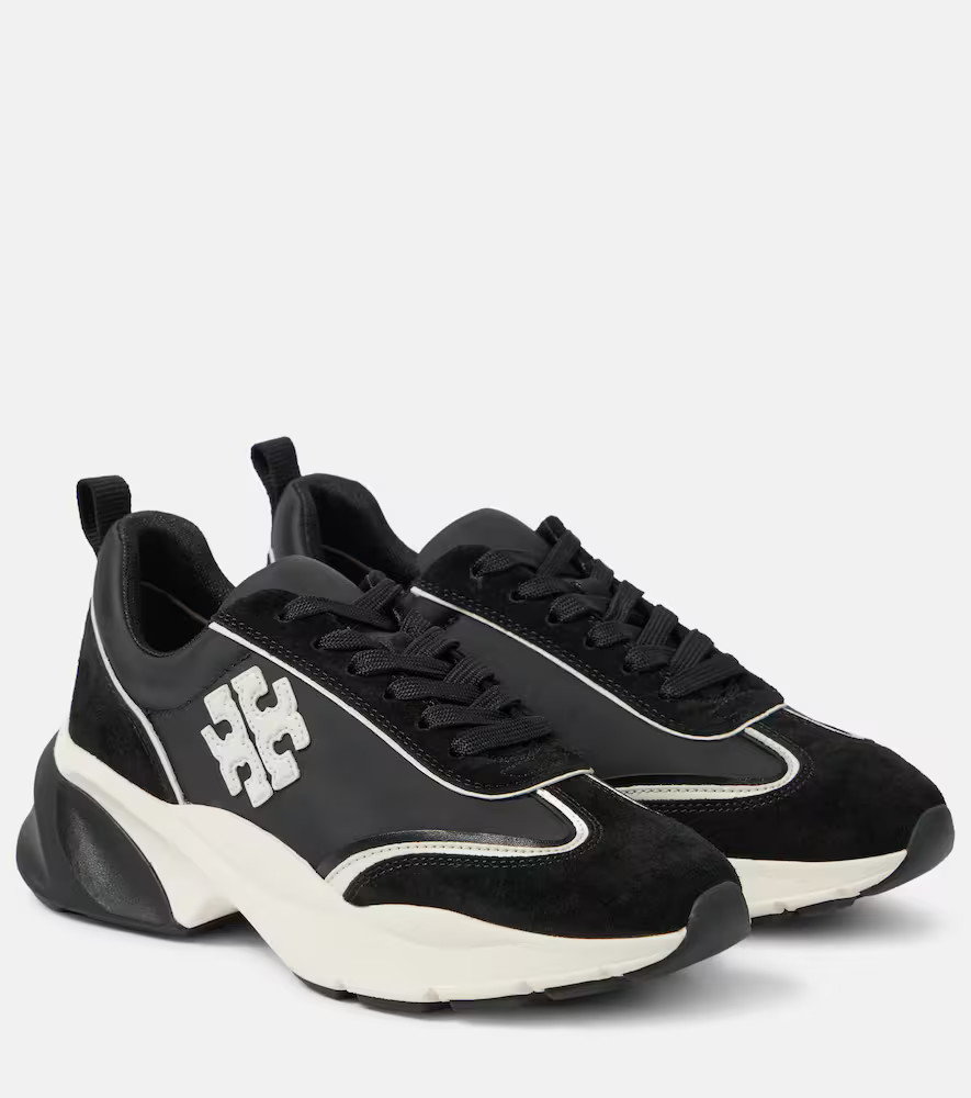 Tory Burch Good Luck leather sneakers | Mytheresa (UK)