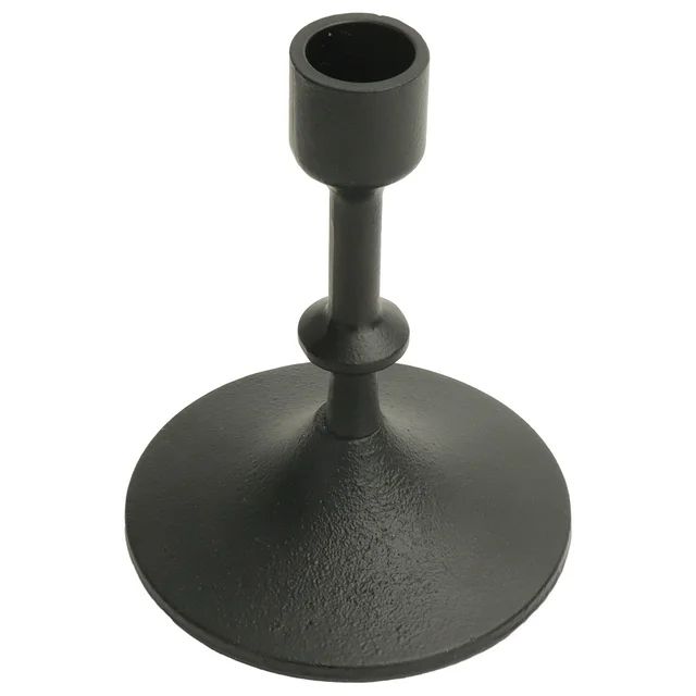 Better Homes & Garden 5.3" Black Cast Iron Tabletop Taper Candle Holder, Medium | Walmart (US)