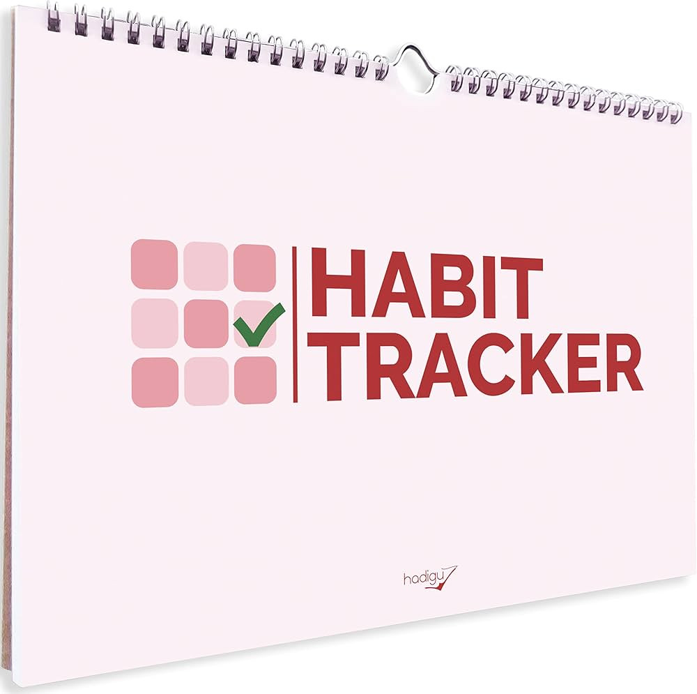 Hadigu Habit Tracker Calendar (Undated 12 Month) with Spiral Bound and Hanger, A4 size (8.3"x11.7... | Amazon (US)