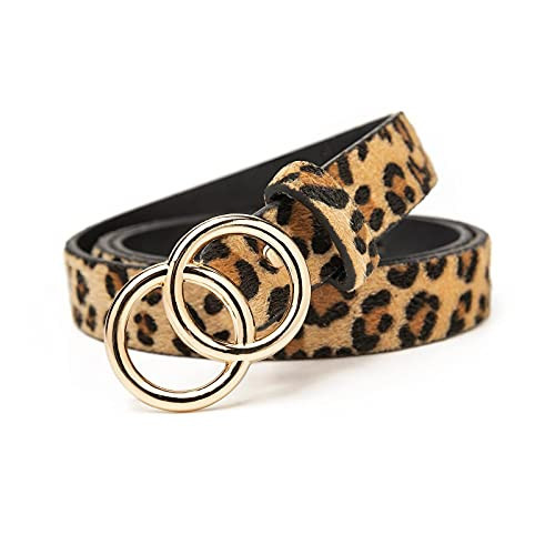 Miss Danger Leopard Belt Alloy Buckle for women Leather Belt with Pants Jeans Dresses (BT311-S-L | Amazon (US)