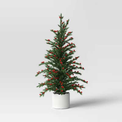 Christmas Classic Artificial Tree in Scallop Pot Small - Threshold™ | Target
