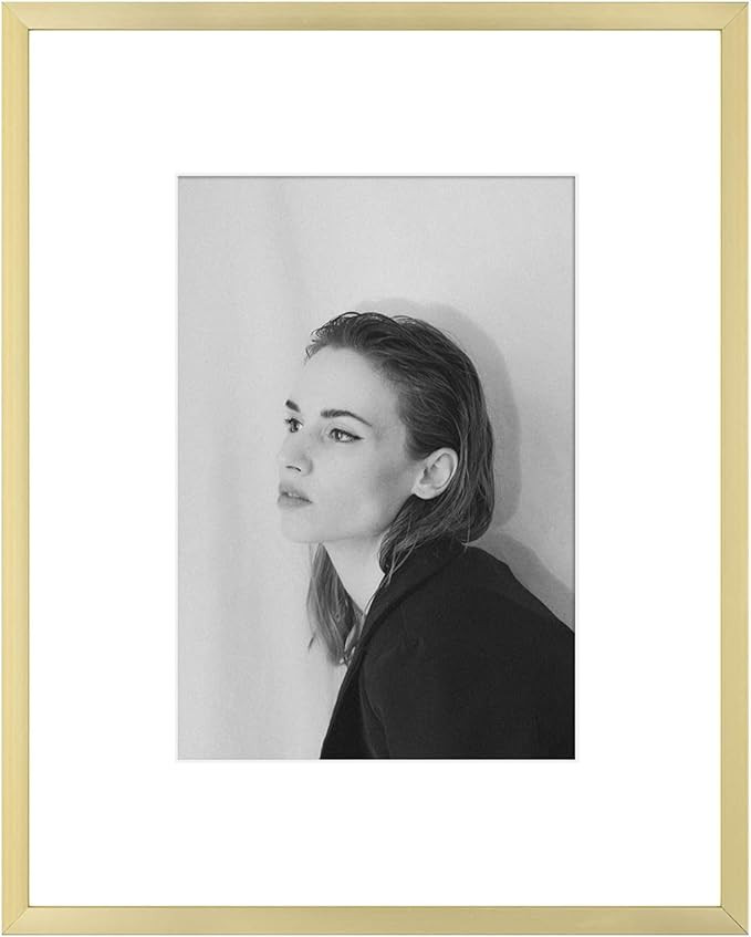 Golden State Art - 8x10 Aluminum Picture Frame - with Mat for 5x7 Photo or Without Mat for 8 x 10... | Amazon (US)