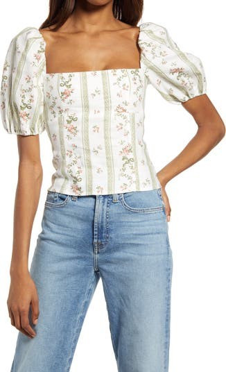 Reformation Arancini Puff Sleeve Top | Nordstrom | Nordstrom