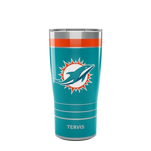 Tervis Traveler NFL Miami Dolphins - MVP Made in USA Double Walled Insulated Tumbler Travel Cup Keeps Drinks Cold & Hot, 20oz, Stainless Steel | Amazon (US)