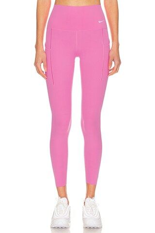 Nike Universa High Waisted Cropped Leggings in Playful Pink & Black from Revolve.com | Revolve Clothing (Global)