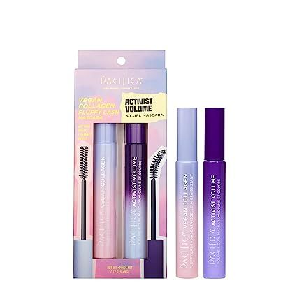 Pacifica Beauty, Vegan Collagen Fluffy Lash Mascara & Activist Volume & Curl Mascara Set, Black M... | Amazon (US)