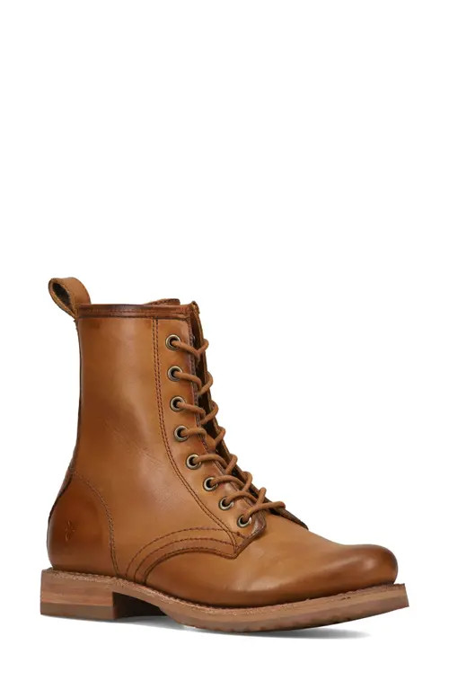 Frye Veronica Combat Boot in Caramel - Avalon at Nordstrom, Size 9.5 | Nordstrom