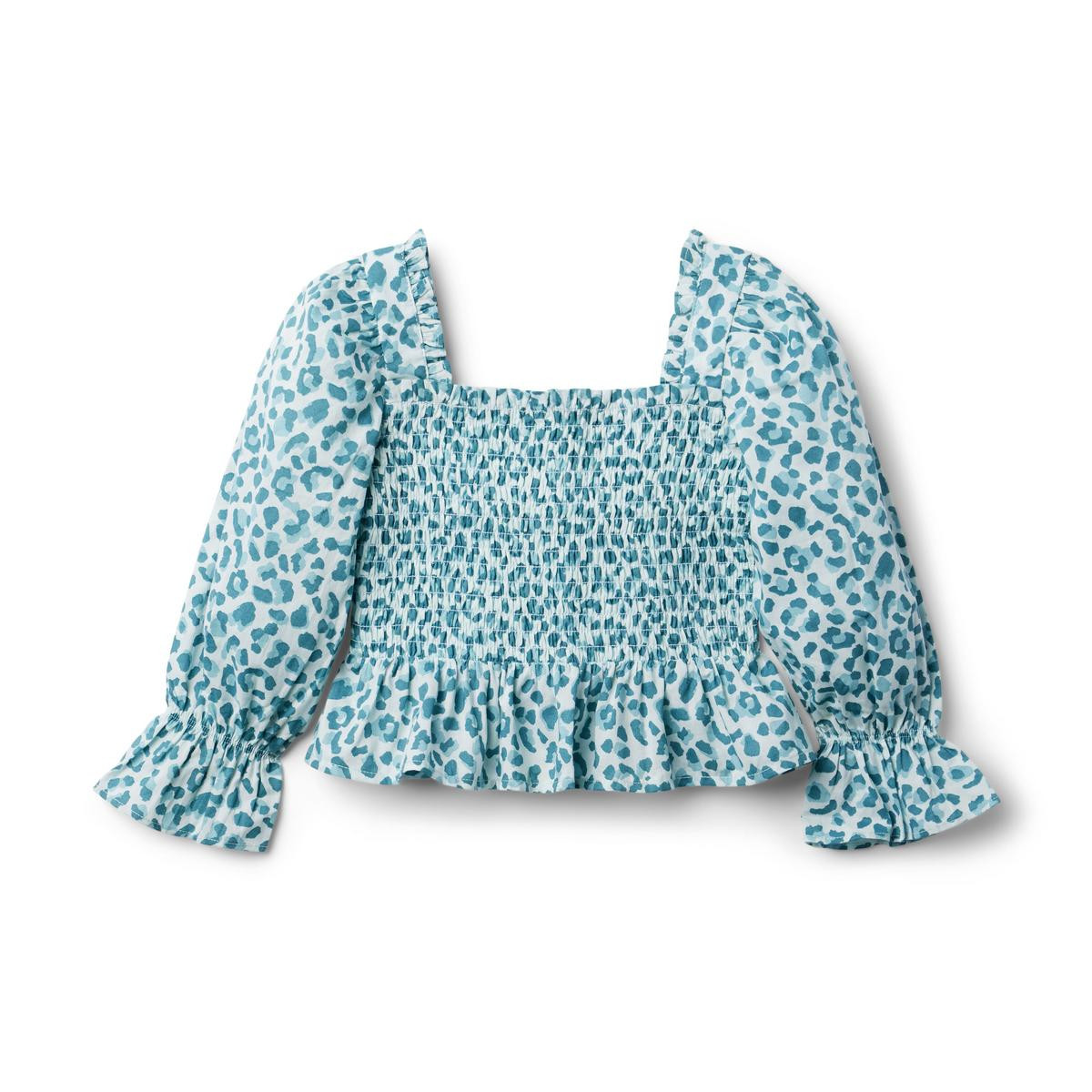 Leopard Cropped Smocked Top | Janie and Jack