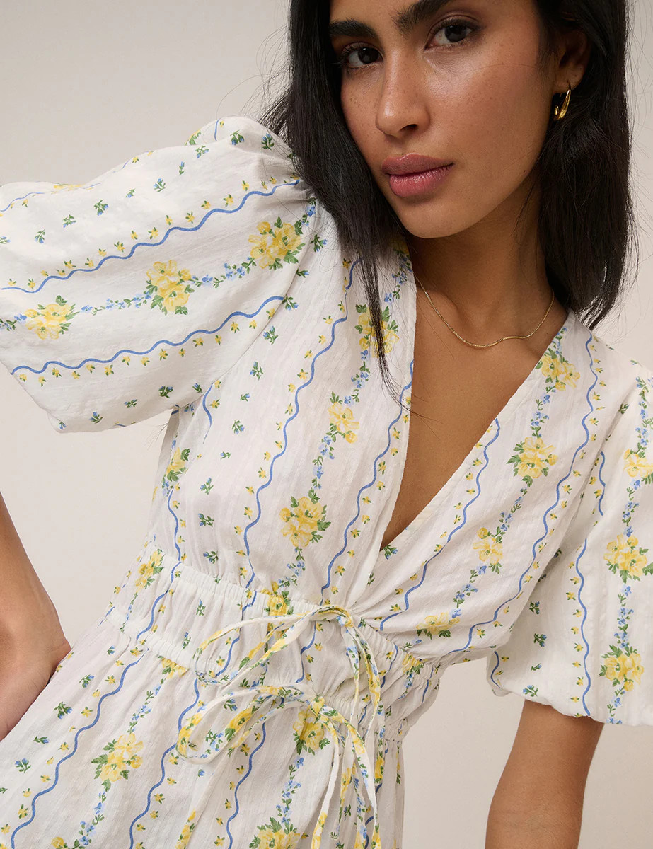 White Ditsy Floral Cordelia Top | Nobody's Child