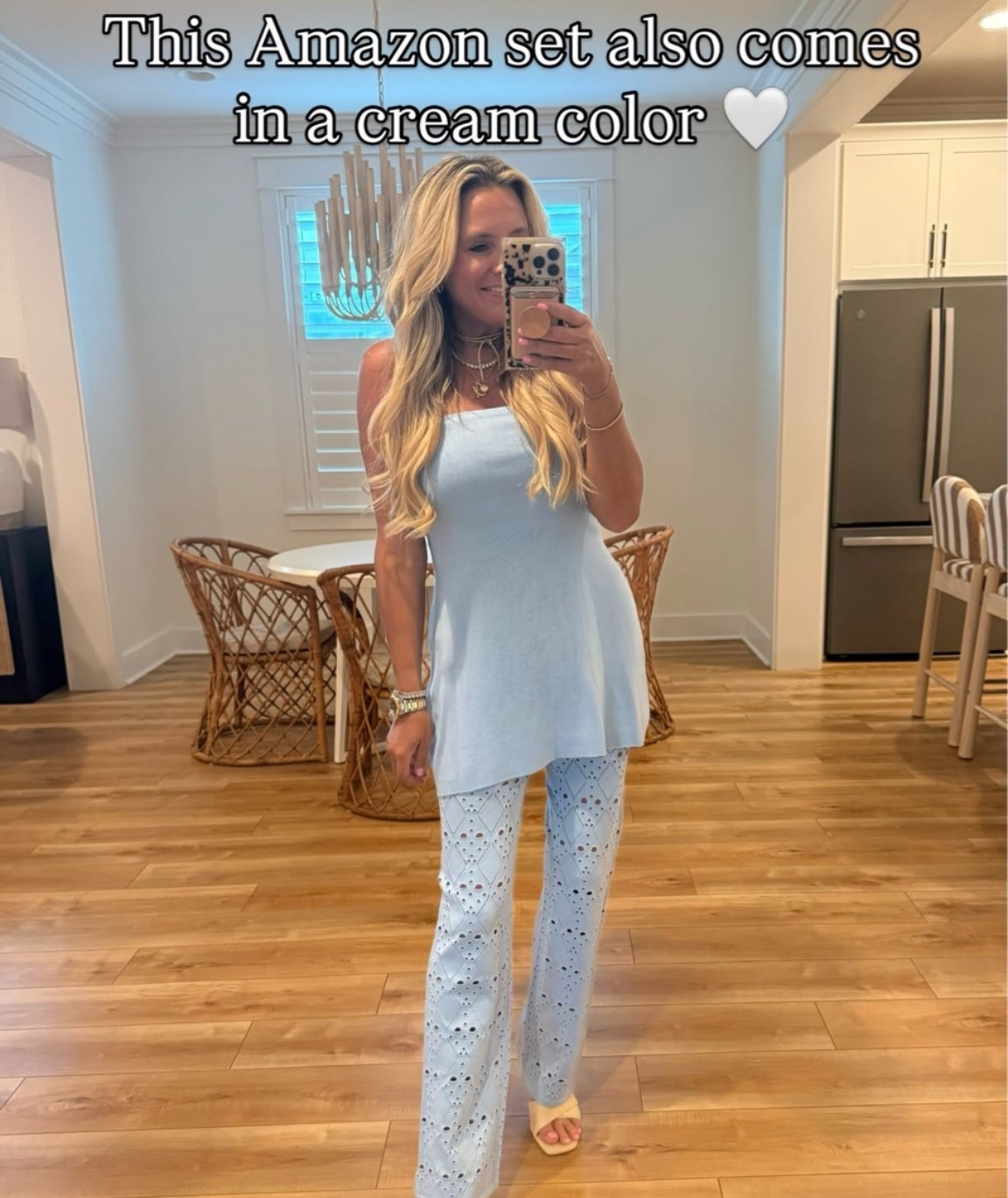 This Amazon eyelet set looks so much more expensive than it is 💙 The prettiest feminine details, an easy flattering fit, and it also comes in cream!

#LTKunder50 #LTKStyleTip #LTKSeasonal