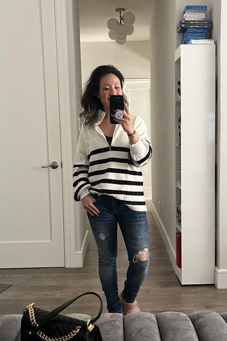 Perfect cool spring outfit. Sweater is lightweight and super soft. Oversized. Wearing a small. Amazon fashion. Amazon find.

#LTKunder50 #LTKunder100 #LTKtravel