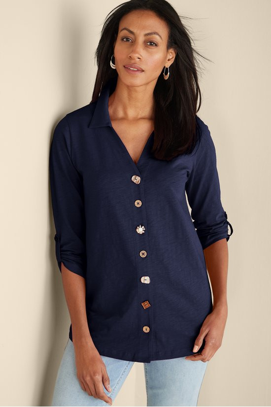 Danielle 3/4 Sleeve Tunic | Soft Surroundings
