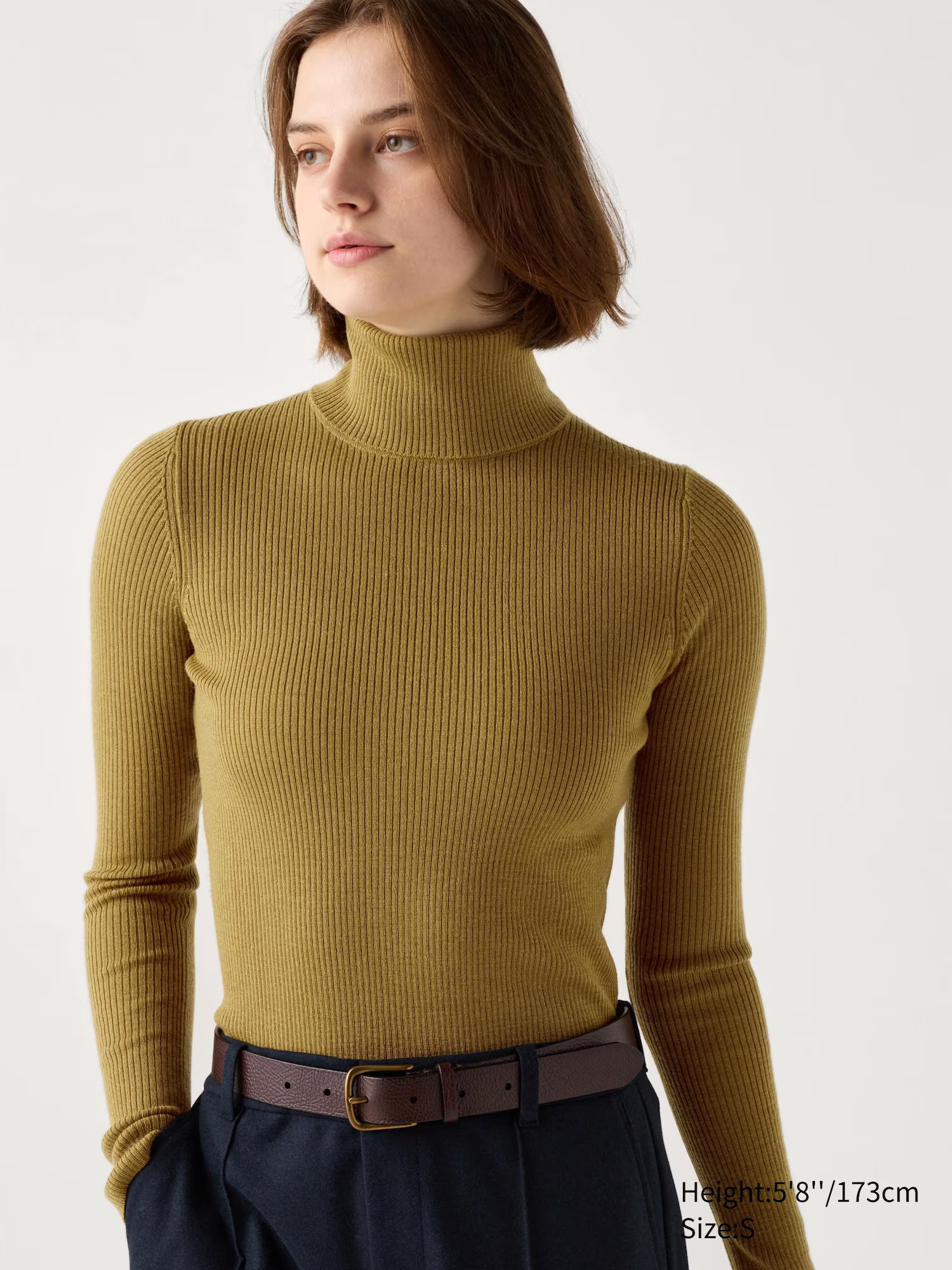 Merino Ribbed Sweater | Turtleneck | UNIQLO (US)