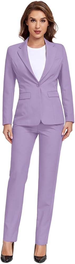 Women's Suits for Work Professional, 2 Piece Office Work Suit Set, Women's Suit Formal Wear | Amazon (US)