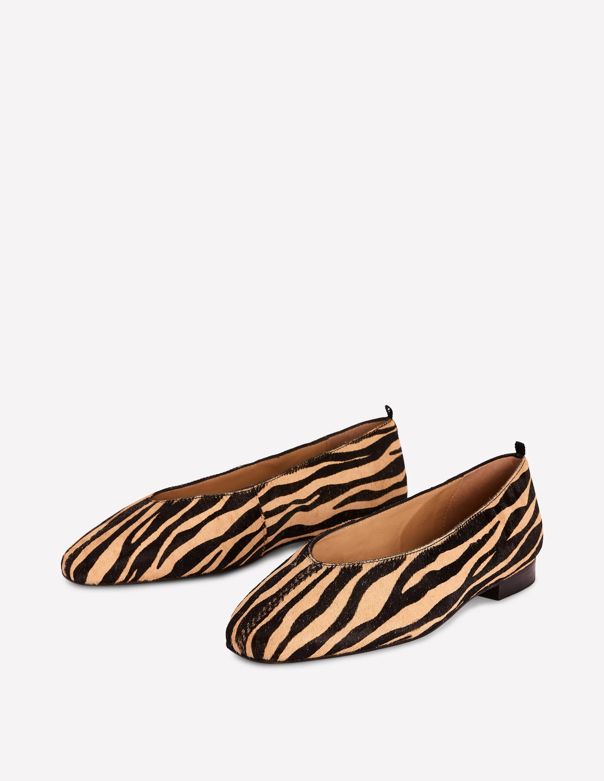 High Cut Stitch Detail Flats-Black/White | Boden (US)