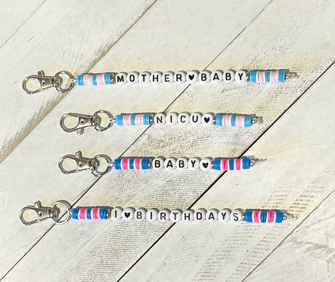 NICU RN Charm | Labor & Delivery | Postpartum Baby Nurse | Baby Blanket Clay Beaded Keychain | Ne... | Etsy (US)