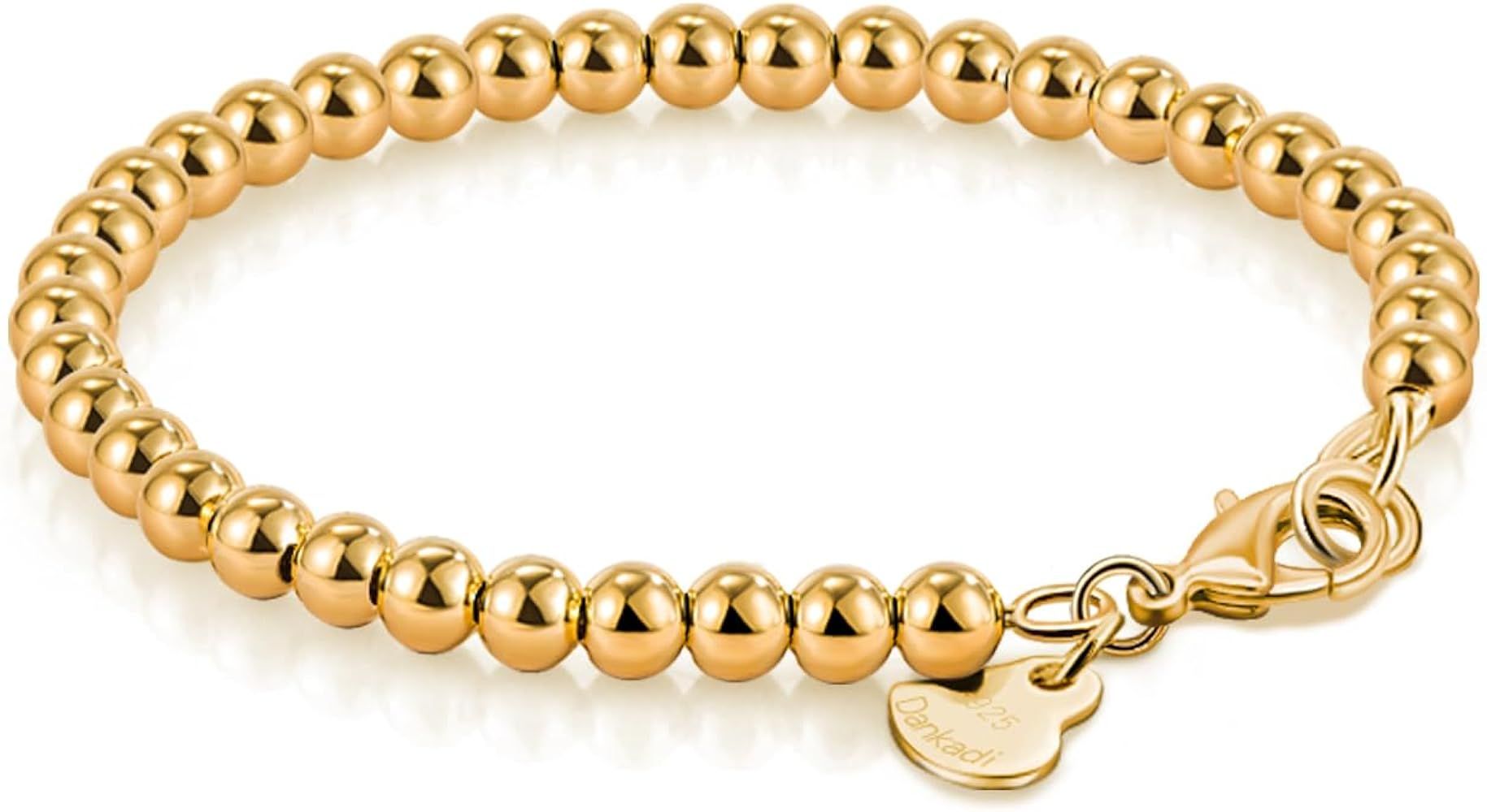 H&Beautimer 925 Sterling Silver 4-10MM Ball Chain Bracelet For Women's - Italian Handmade Bead Ch... | Amazon (US)