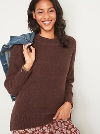 Cozy Oversized Crew-Neck Sweater for Women | Old Navy (US)