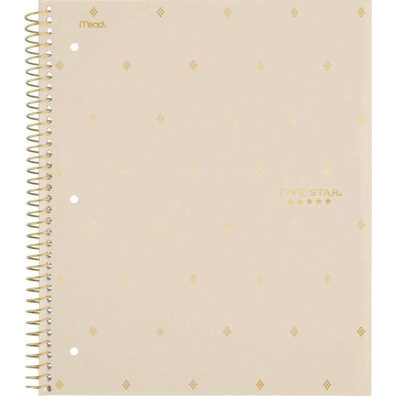 Five Star College Ruled 1 Subject Style Spiral Notebook Cream Diamond | Target
