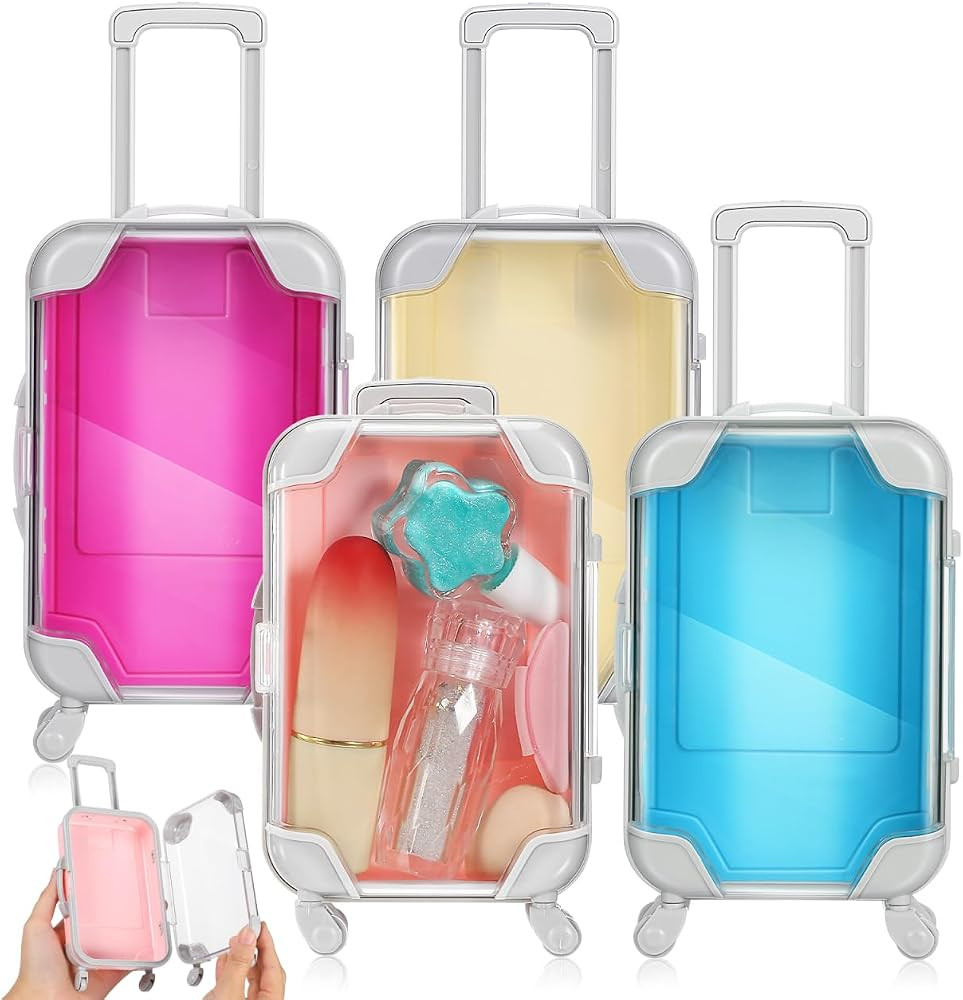 Lurrose Mini Suitcase Party Favor Box: 4pcs Mini Suitcase Gift Box - Mini Luggage for False Eyela... | Amazon (US)