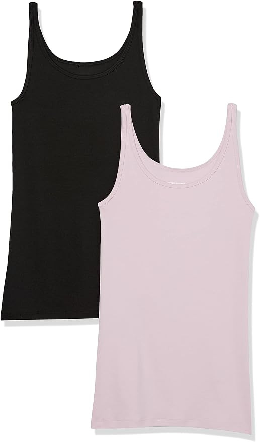 Amazon Essentials Women's Slim-Fit Thin Strap Tank, Pack of 2 | Amazon (US)