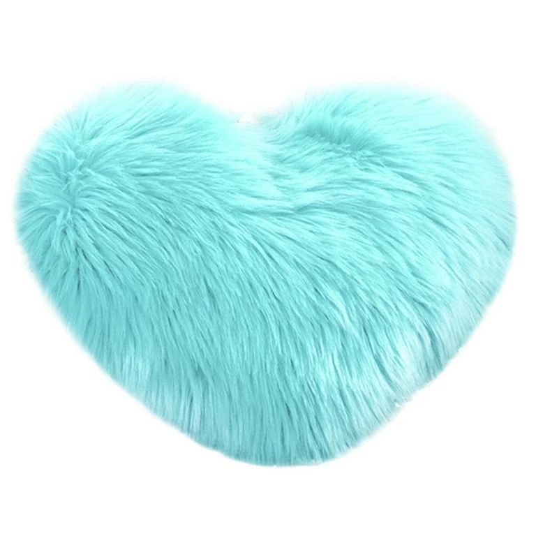 Cuddly Heart 3D Cushion Heart Shaped Throw Pillow Cushion Fleece Super Soft Heart Shape Fluffy Fi... | Walmart (US)