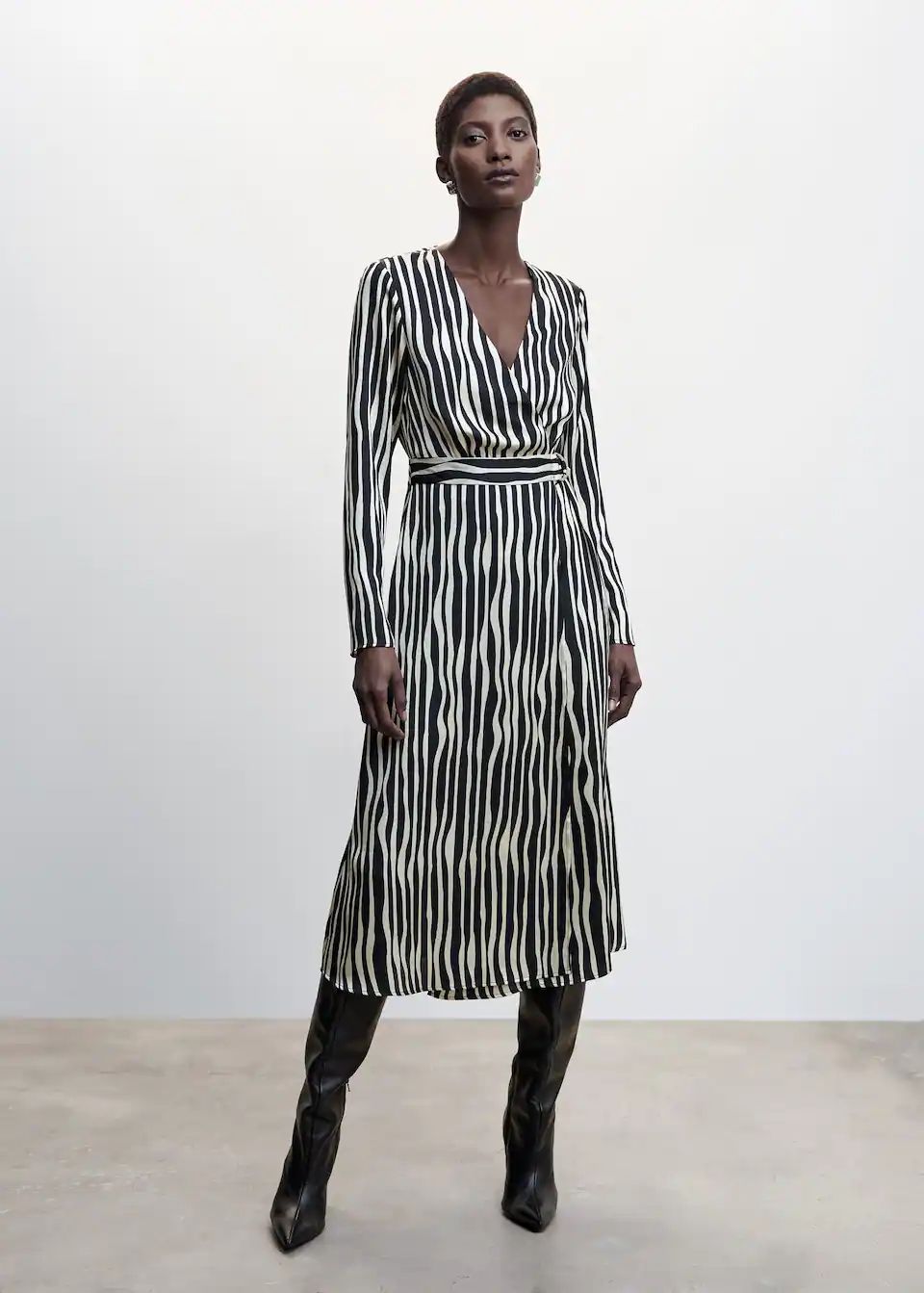 Striped midi dress | MANGO (US)